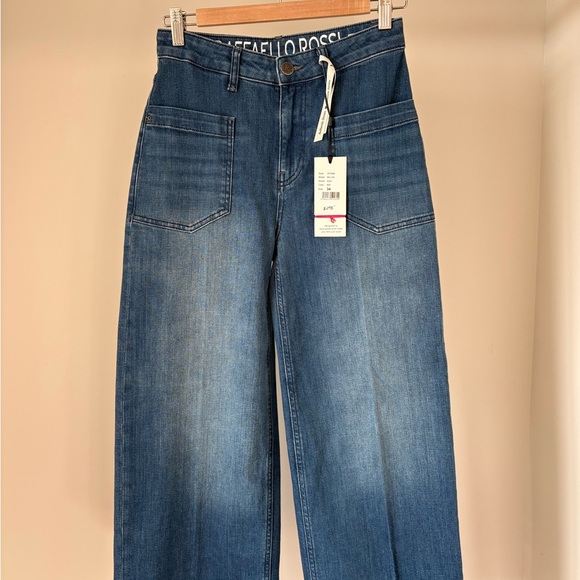 RAFFAELLO ROSSI Dark Blue Flare Jeans - Picture 2 of 5